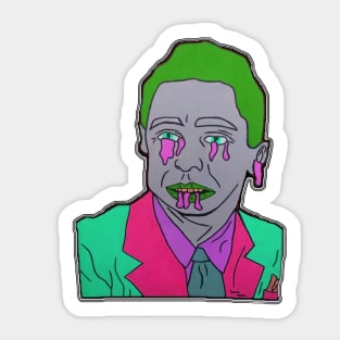 Drowning Man Neon Sticker